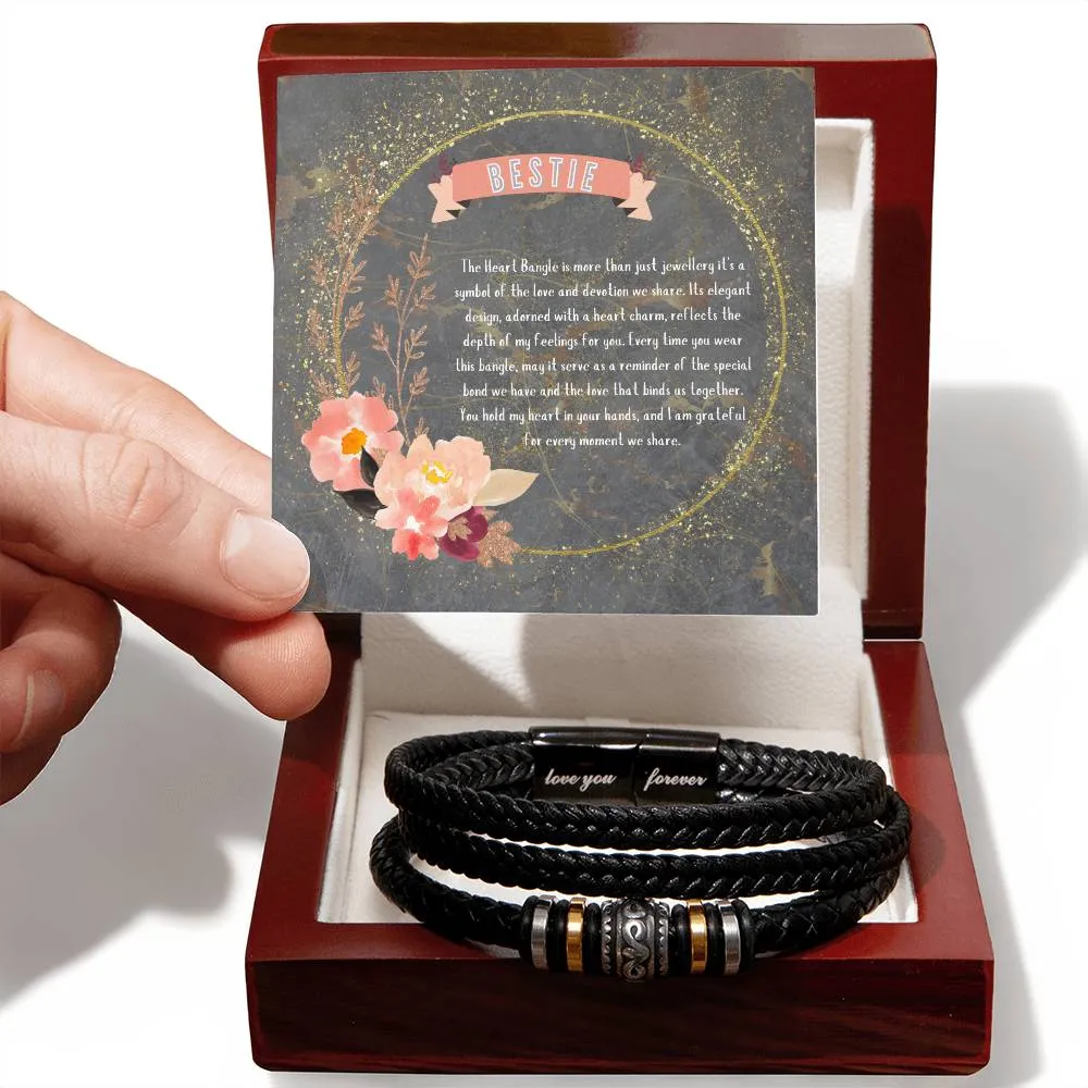 Bestie Love Men's Bracelet - Stylish Sentiment