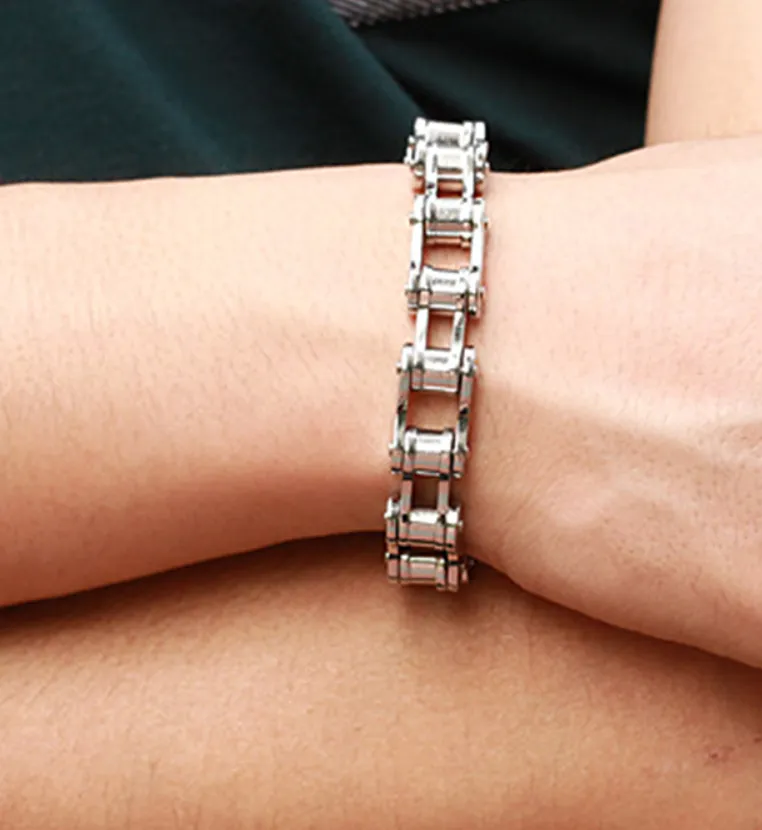 Bike Chain Stainless Steel Bracelets - $40
