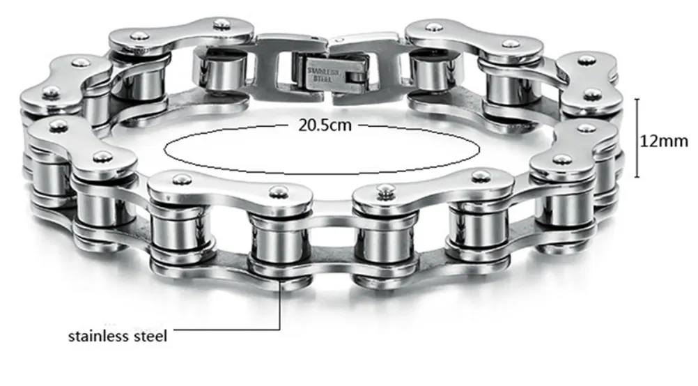 Bike Chain Stainless Steel Bracelets - $40