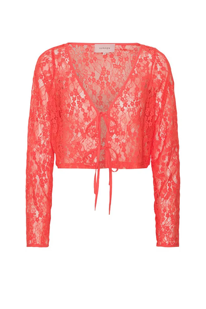 Birgitta Tie Blouse - Red