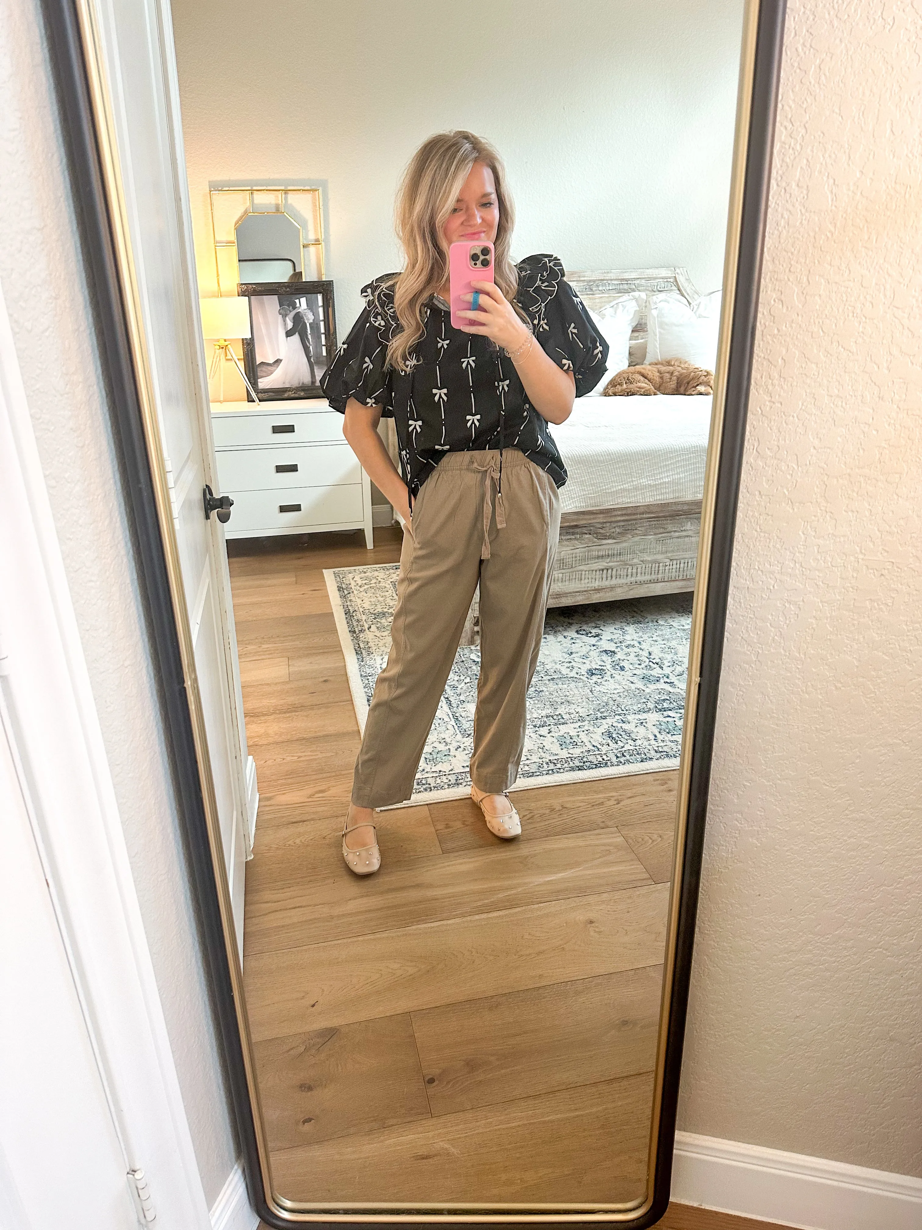 Black & White Bow Blouse