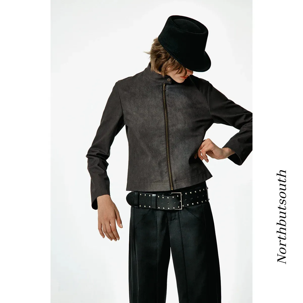 Black and Brown Studded Belt