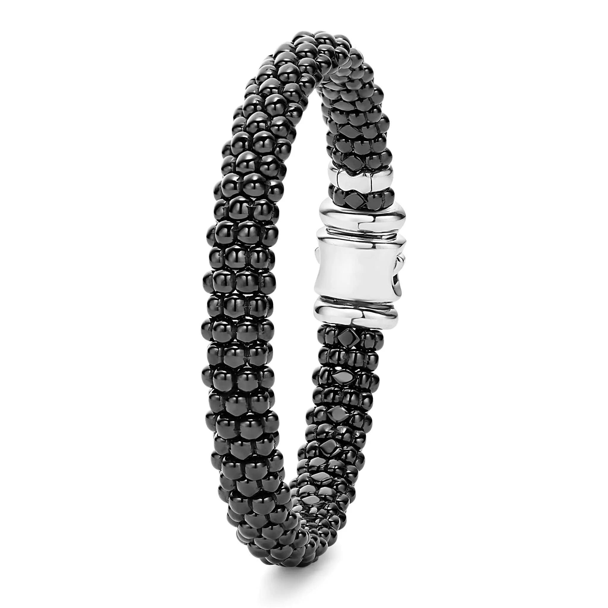 Black Caviar Black Ceramic Beaded Bracelet | 9mm