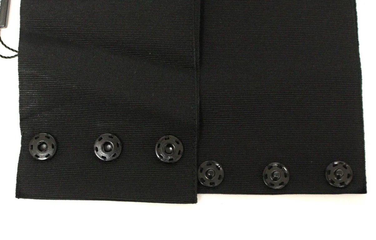 Black Crystal Brass Wide Waist Runway Belt