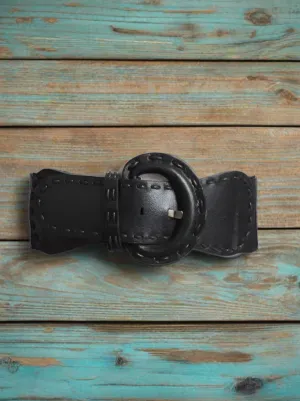 Black Elastic Back Belt