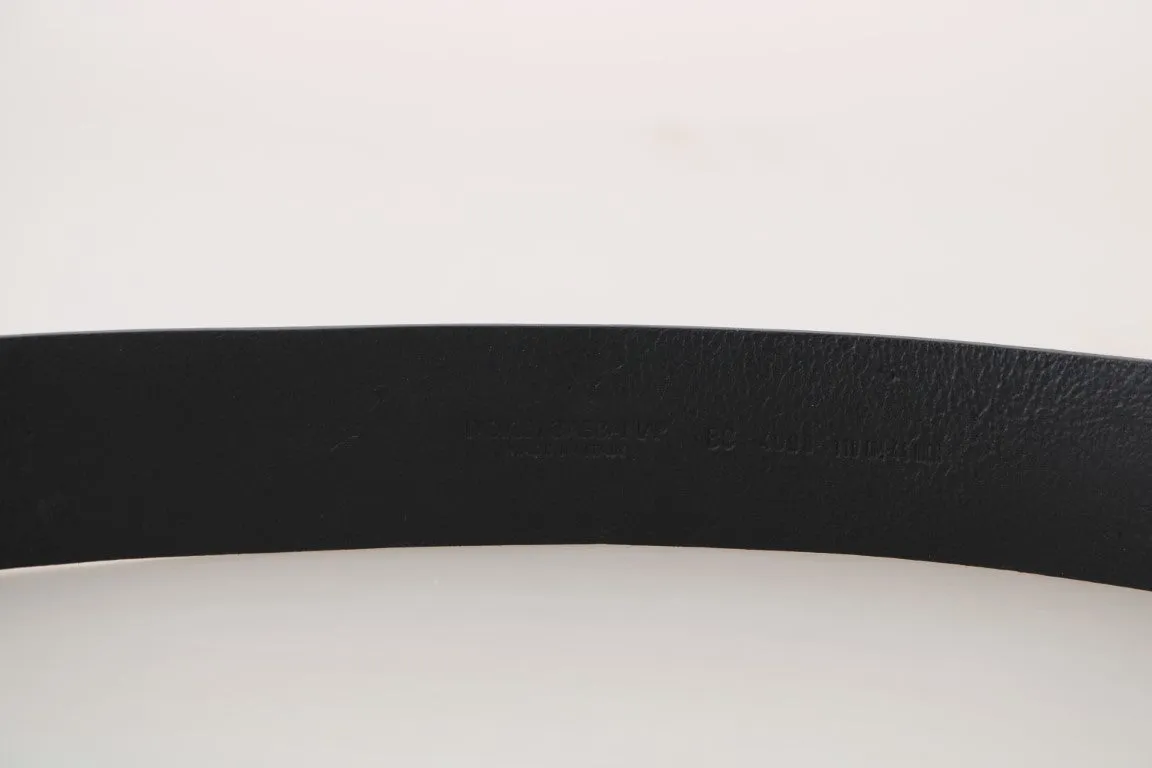 Black Leather Sicilian Western Wide Belt