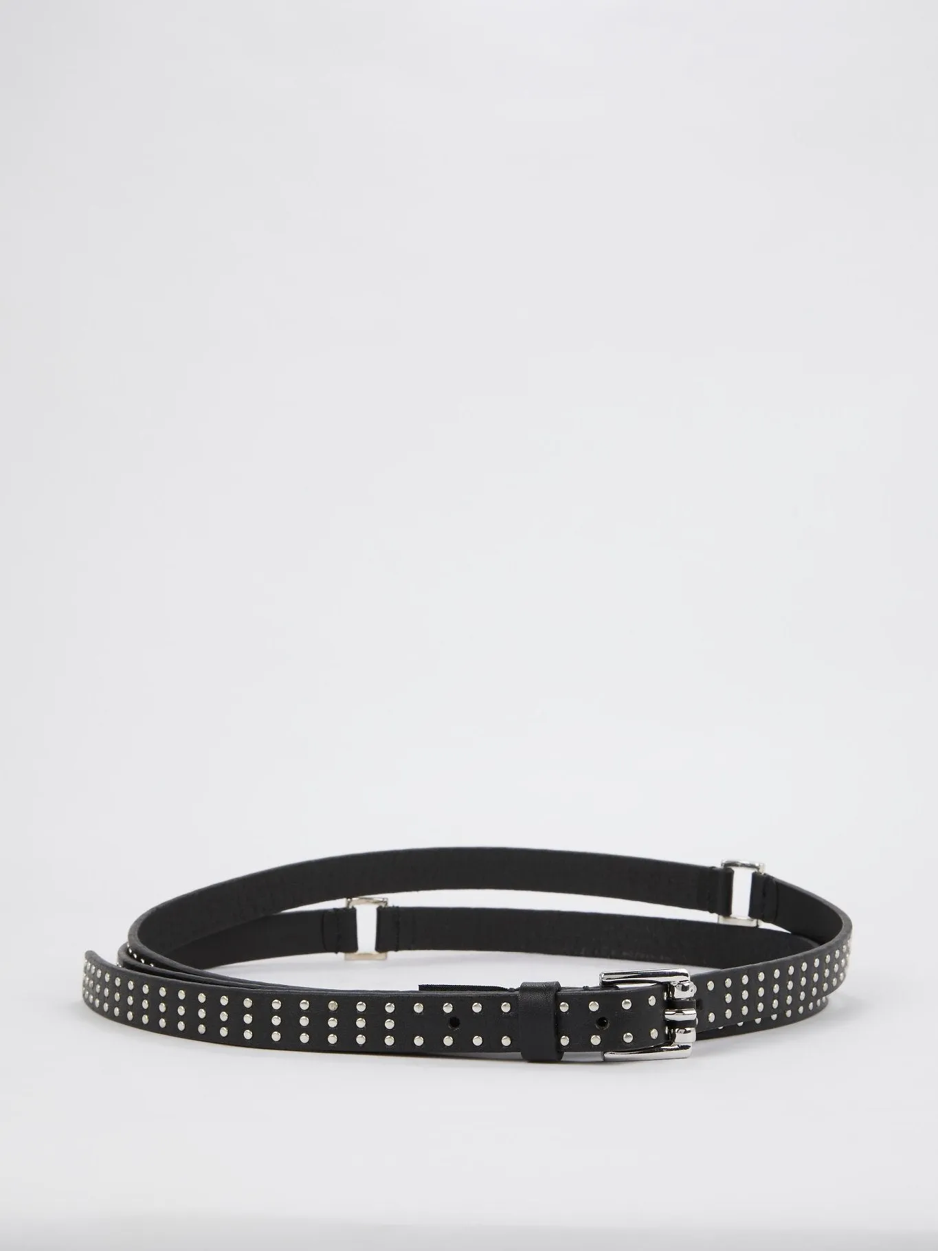Black Multi-Strap Studded Belt