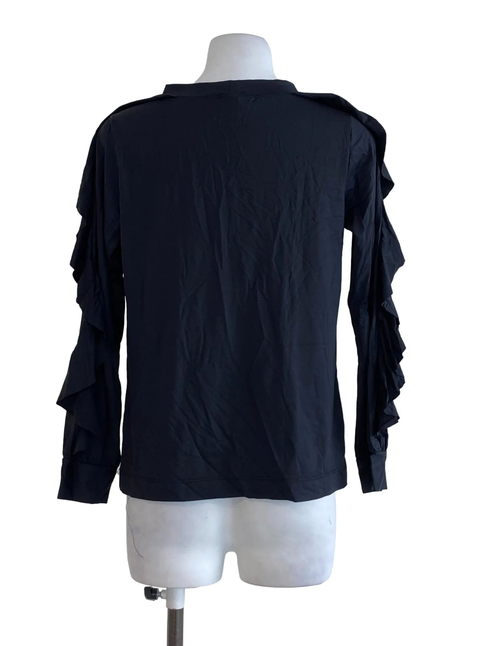 Black Plain Blouse Top