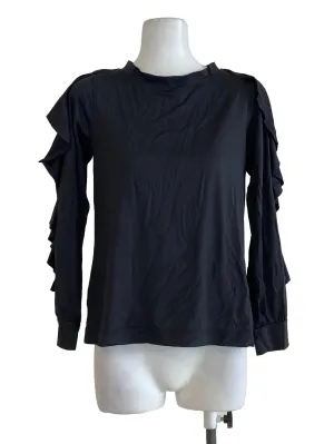 Black Plain Blouse Top