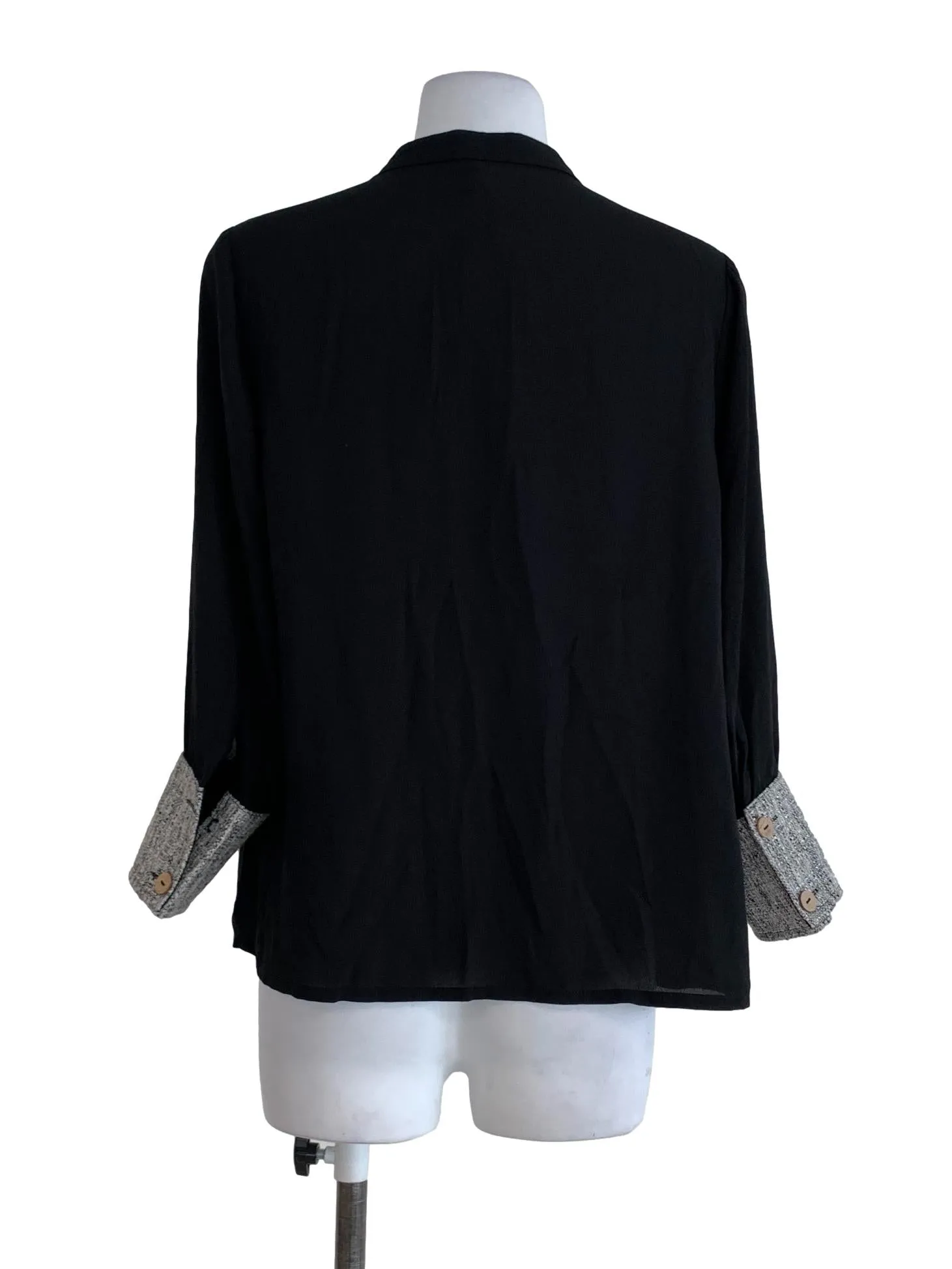 Black Plain Bust Pockets Top