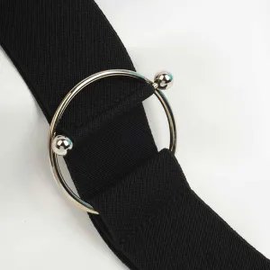 Black Ring Buckle Belt