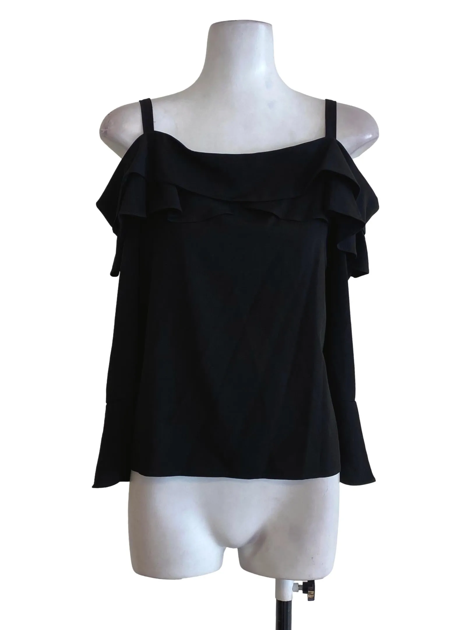Black Ruffle Top