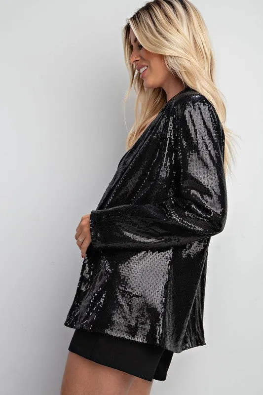 Black Sequin Blazer