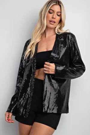 Black Sequin Blazer