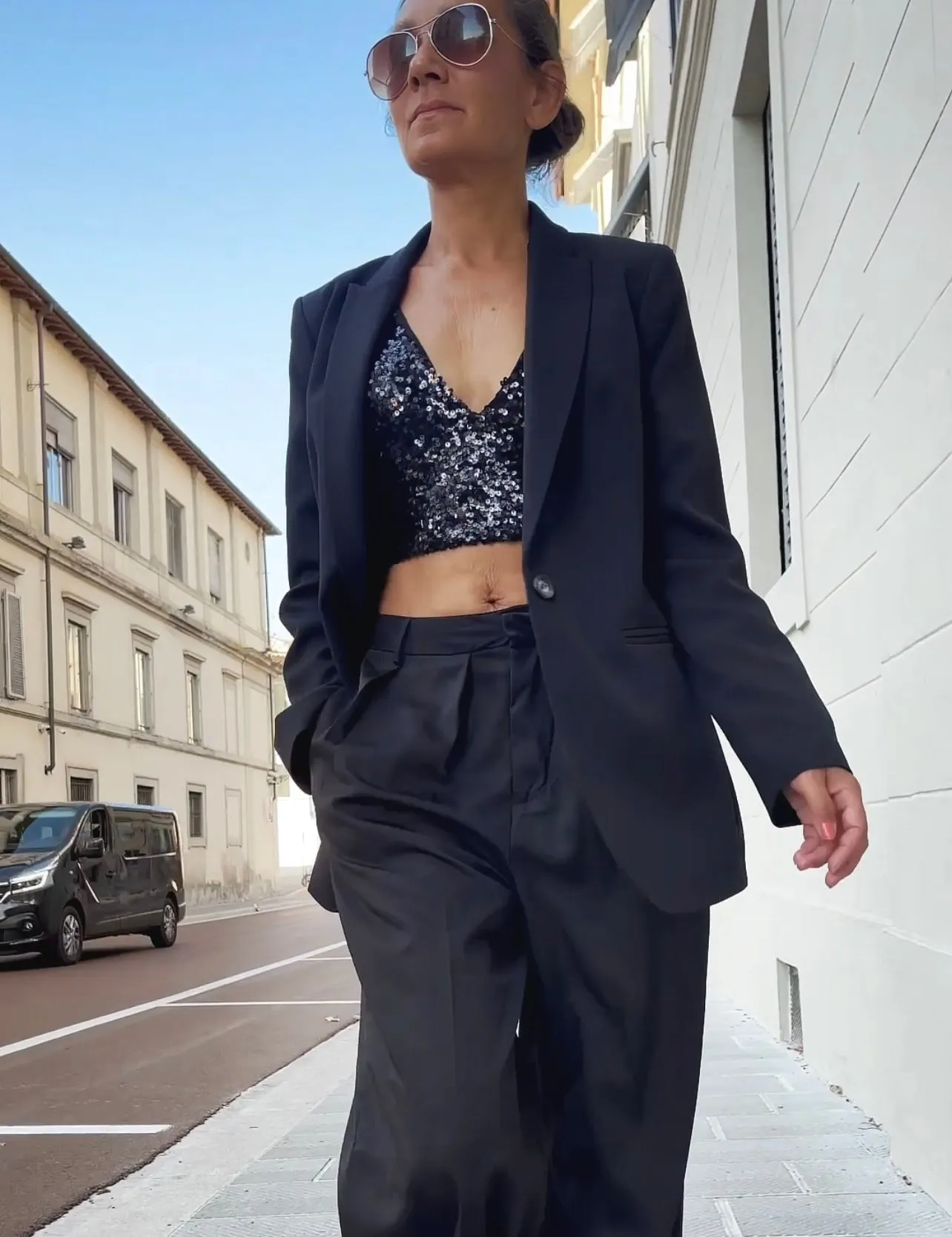 BLAZER ONE BUTTON - BLACK
