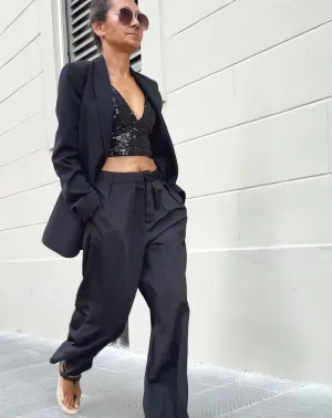 BLAZER ONE BUTTON - BLACK