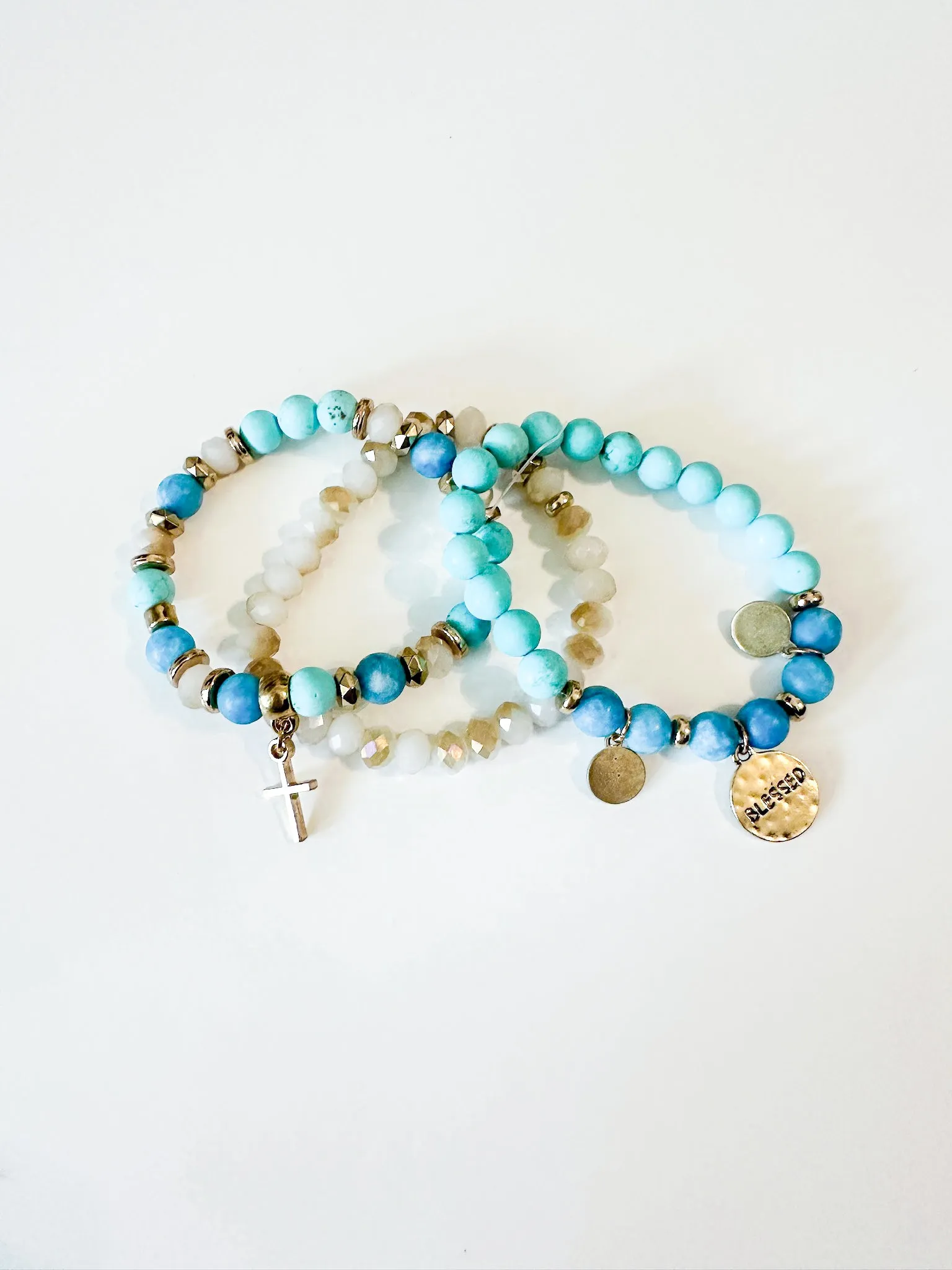 Blessed By the Cross Beaded Stack