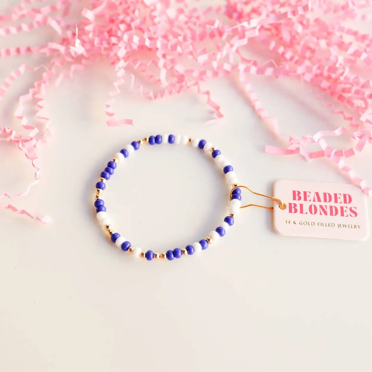 Blue & White Game Day Sprinkle: Standard 6.75 inch