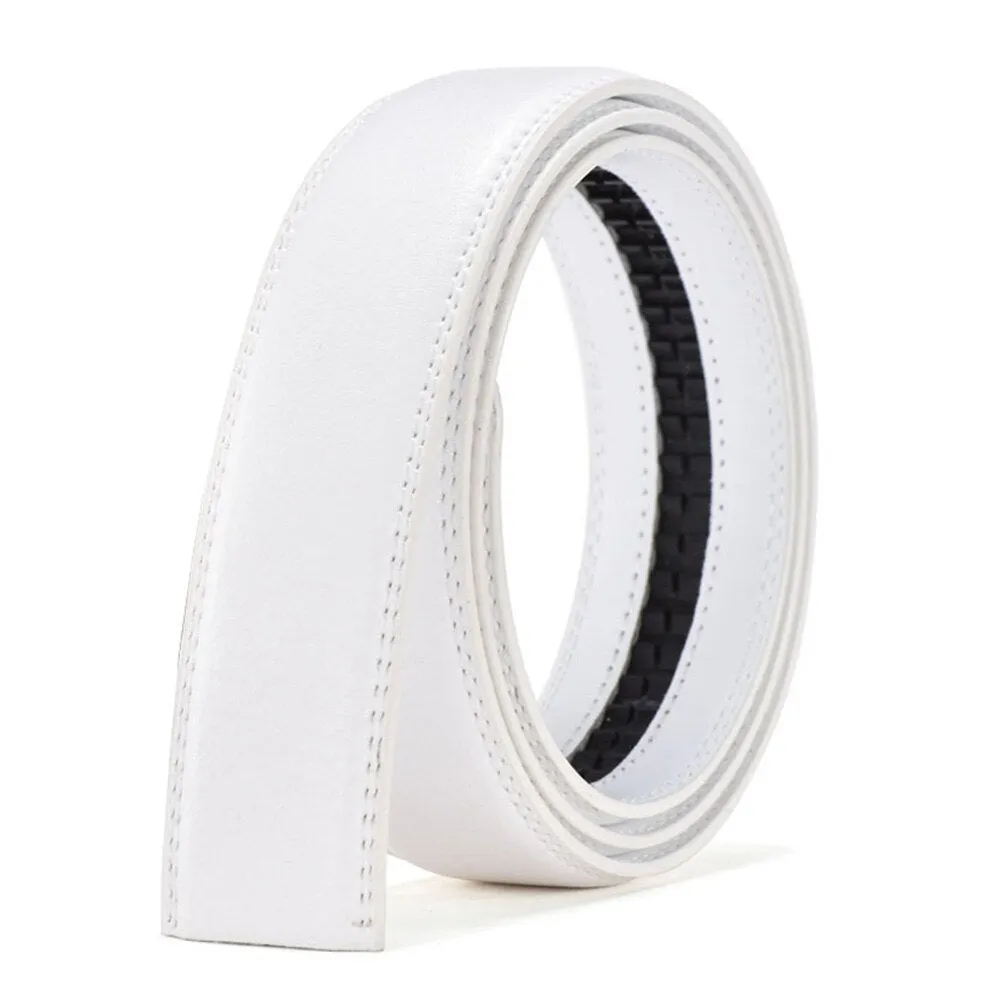 Blue Leather Belt Strap - 3.5cm Width