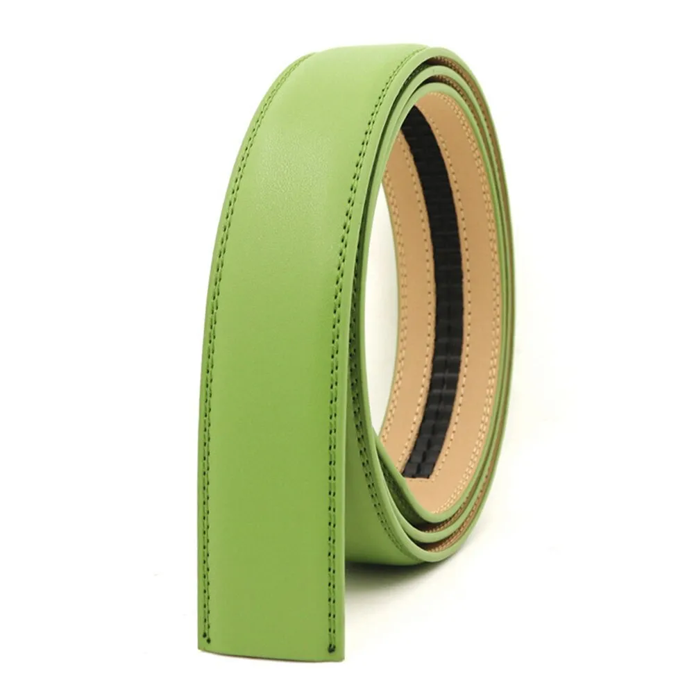 Blue Leather Belt Strap - 3.5cm Width