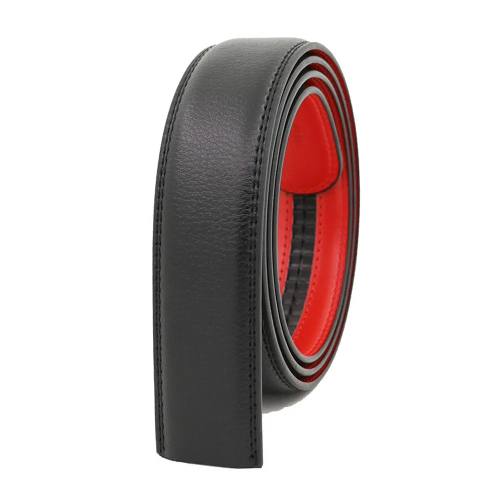 Blue Leather Belt Strap - 3.5cm Width