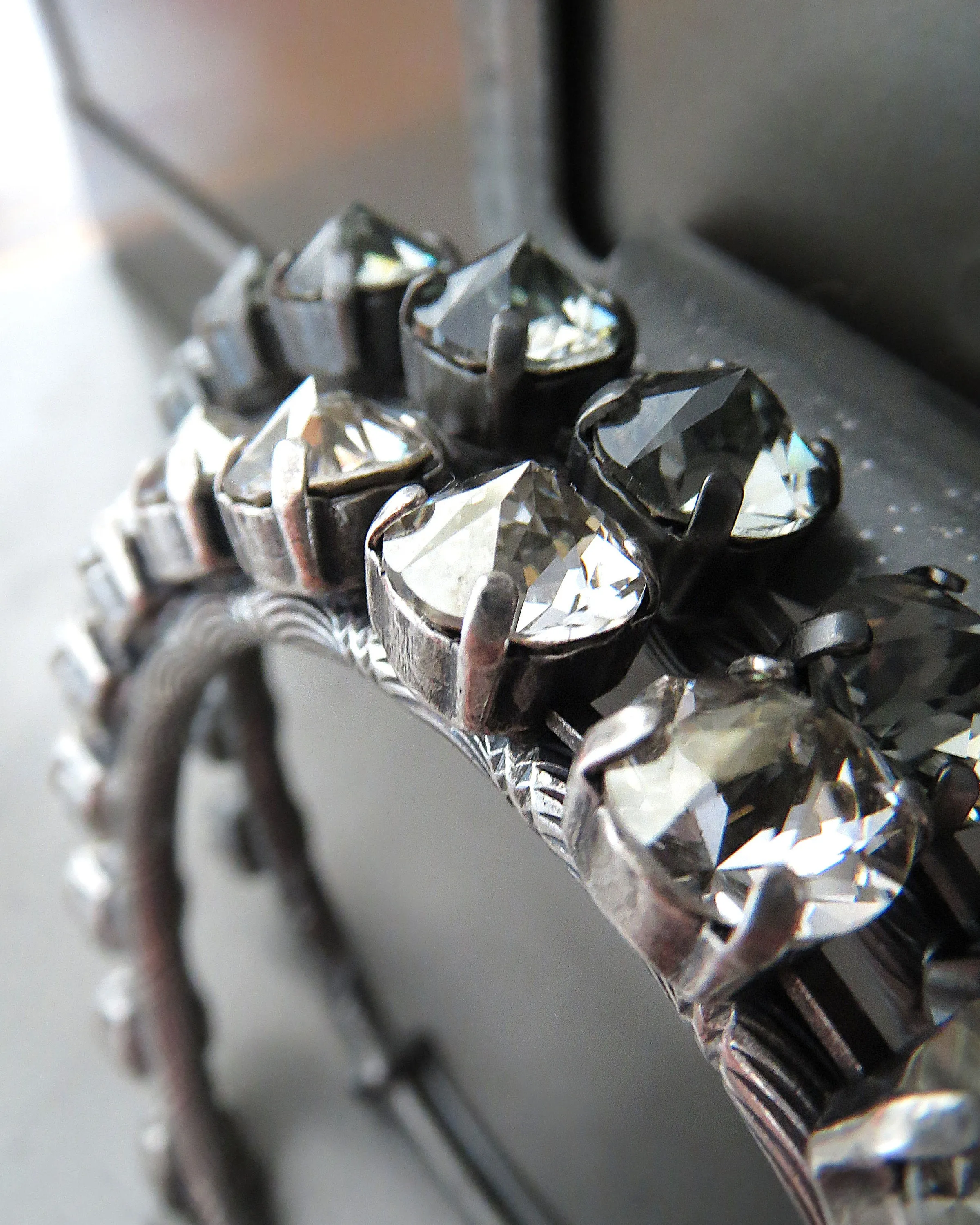 BOMBSHELL - Adjustable Crystal Bangle Bracelet - Two Colors