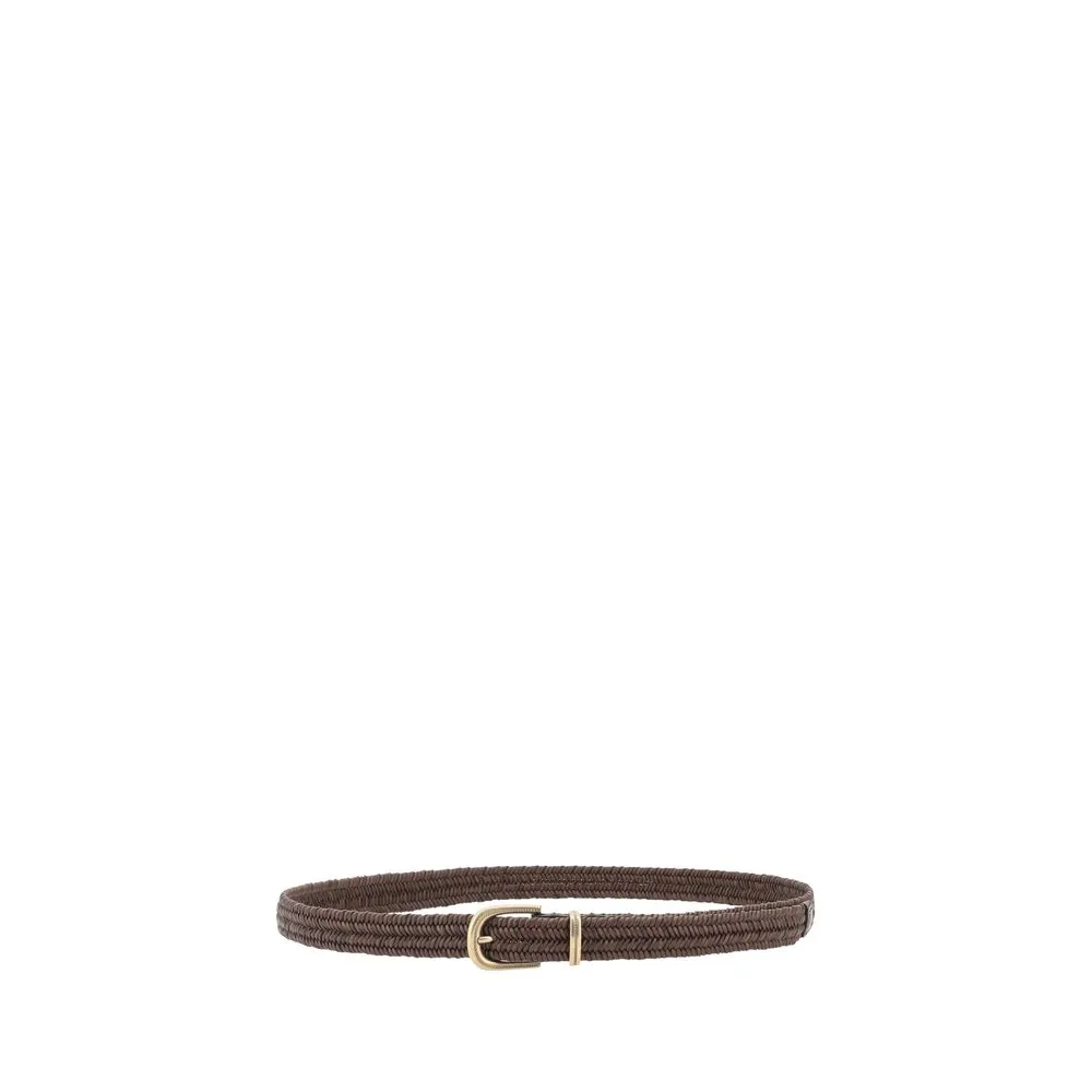 Braided stretch leather Belt