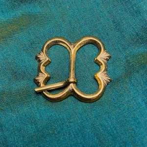 Brass Spectacle Buckle - renaissance style (set of 2)