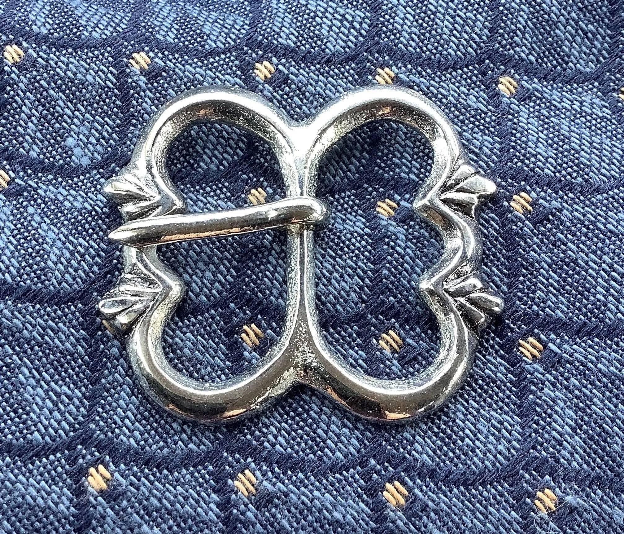 Brass Spectacle Buckle - renaissance style (set of 2)