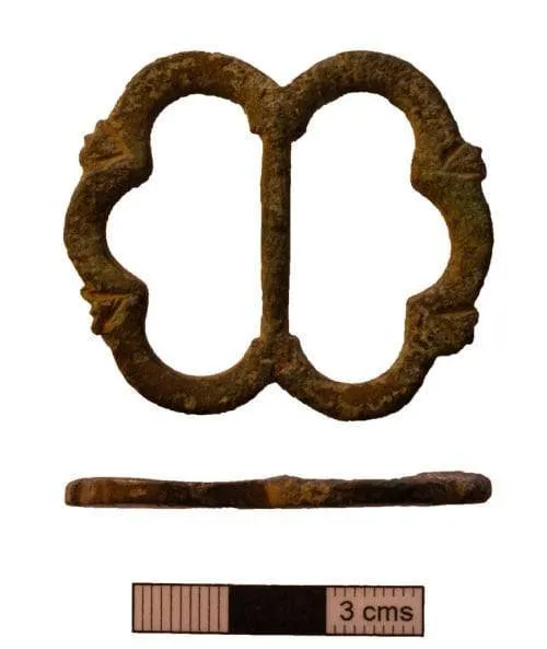 Brass Spectacle Buckle - renaissance style (set of 2)