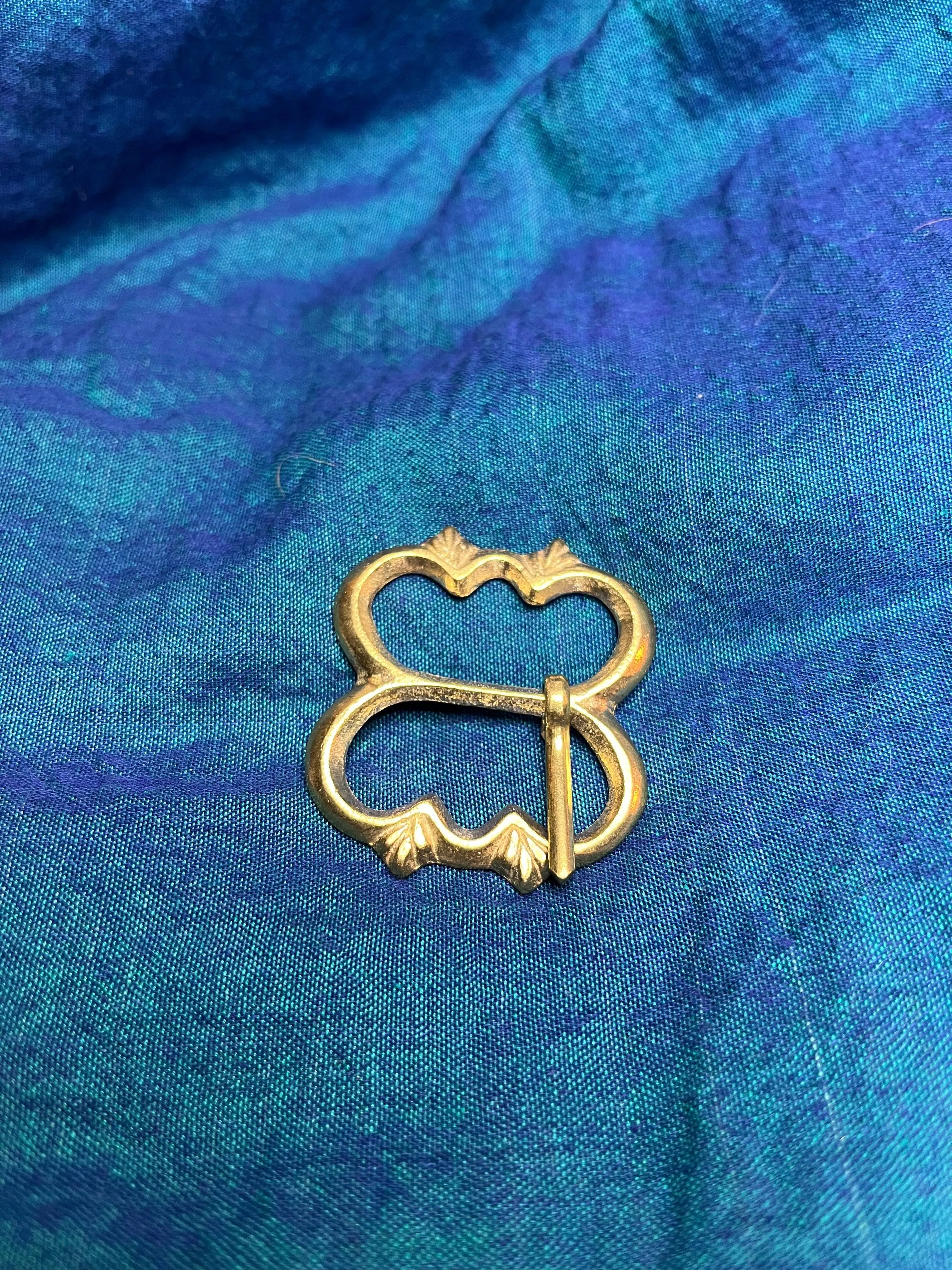 Brass Spectacle Buckle - renaissance style (set of 2)