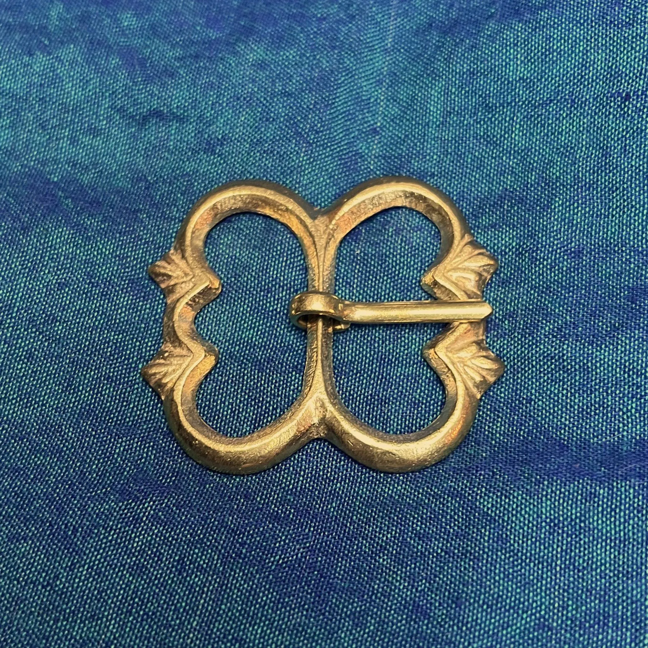 Brass Spectacle Buckle - renaissance style (set of 2)