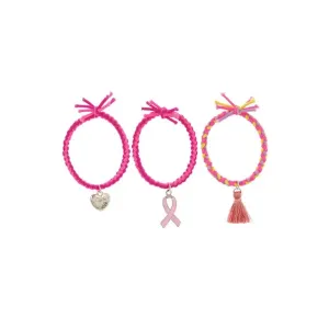 Breast Cancer Ribbon Charm Bracelet