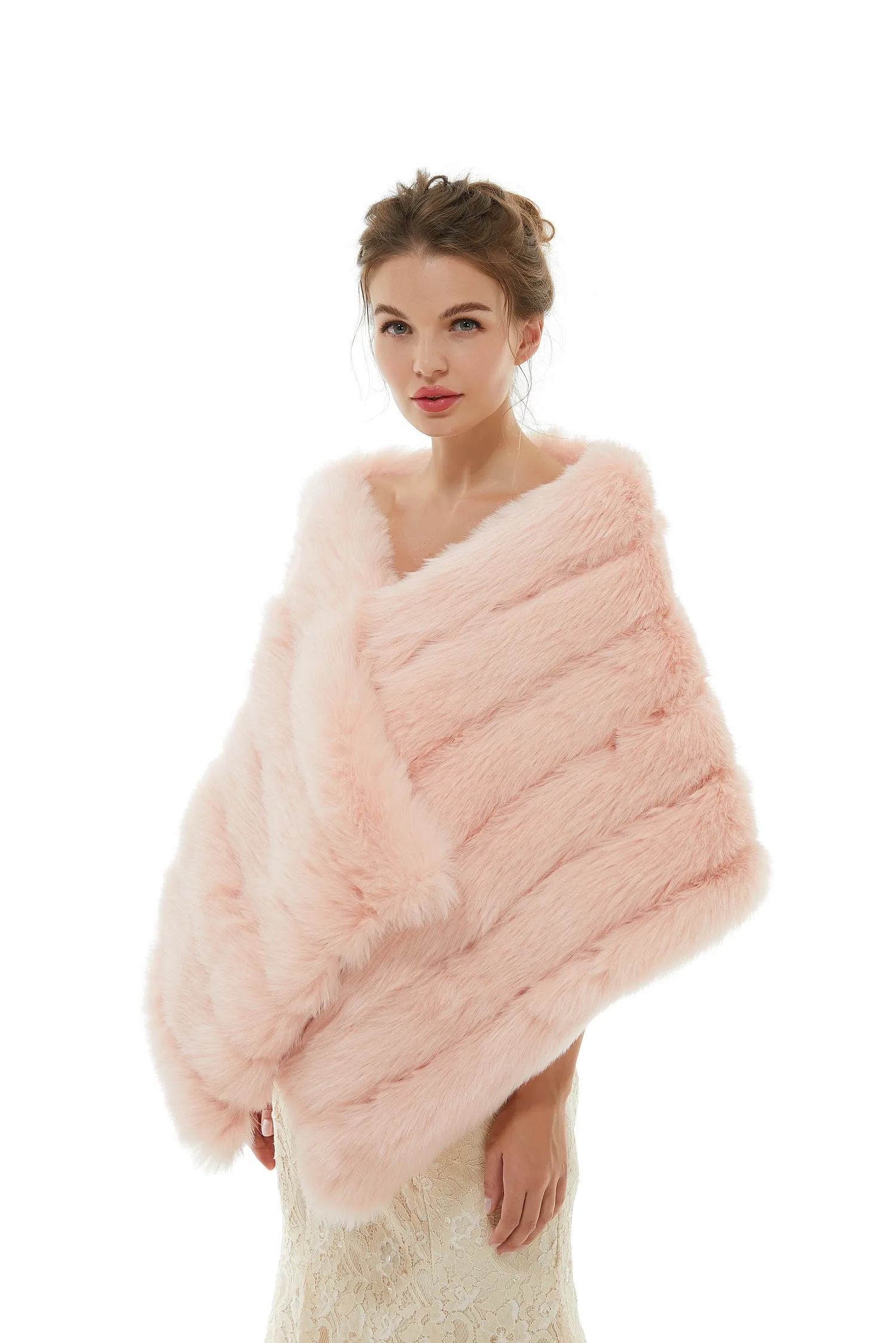 Brianna - Winter Faux Fur Wedding Wrap
