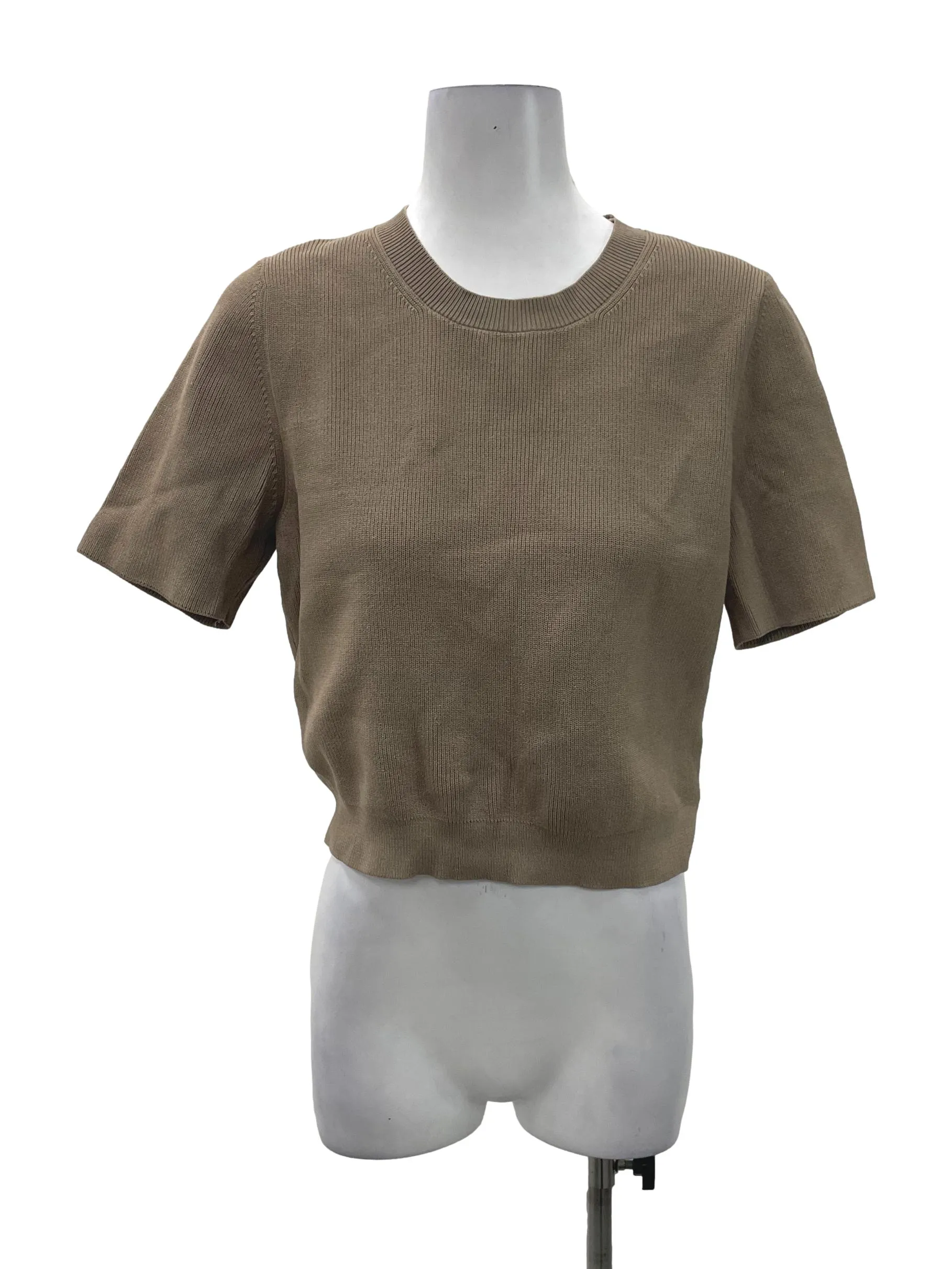 Brown Knit Crop Top LB