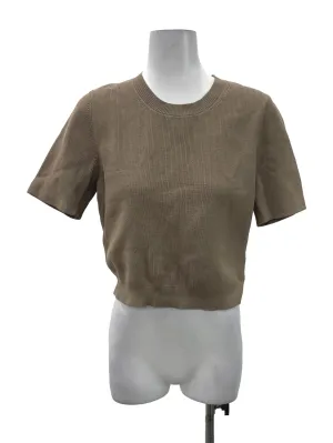 Brown Knit Crop Top LB