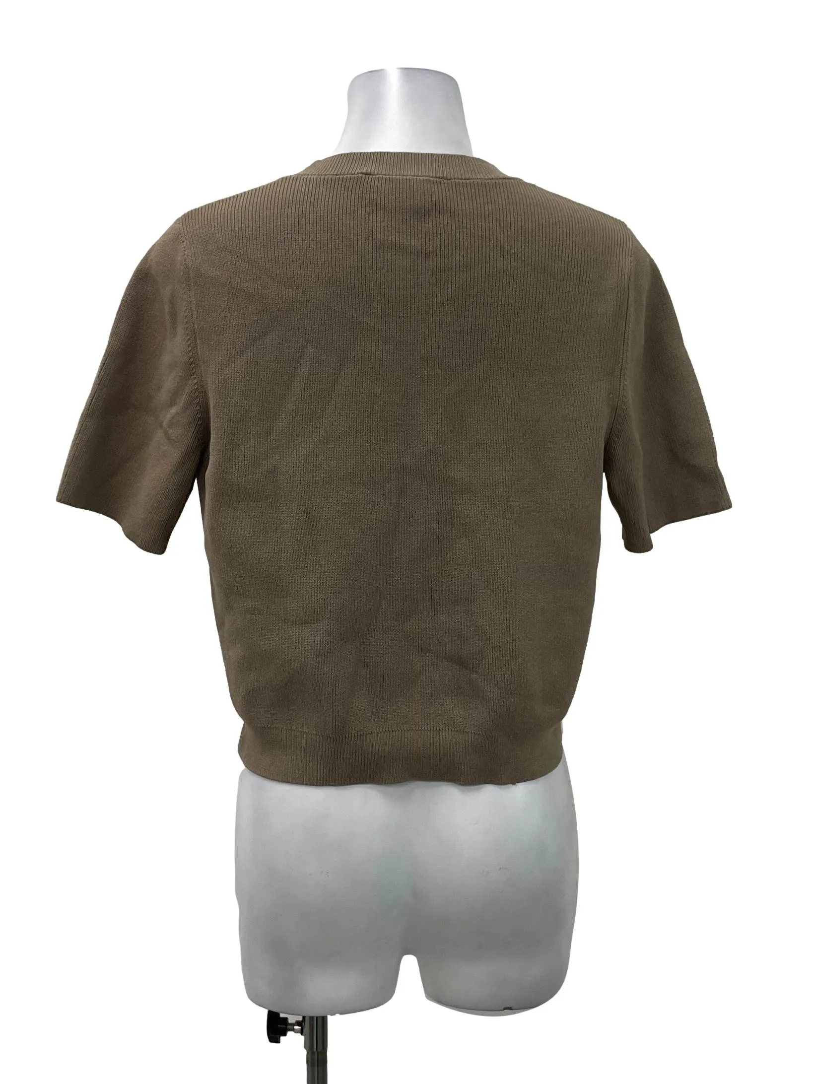 Brown Knit Crop Top LB