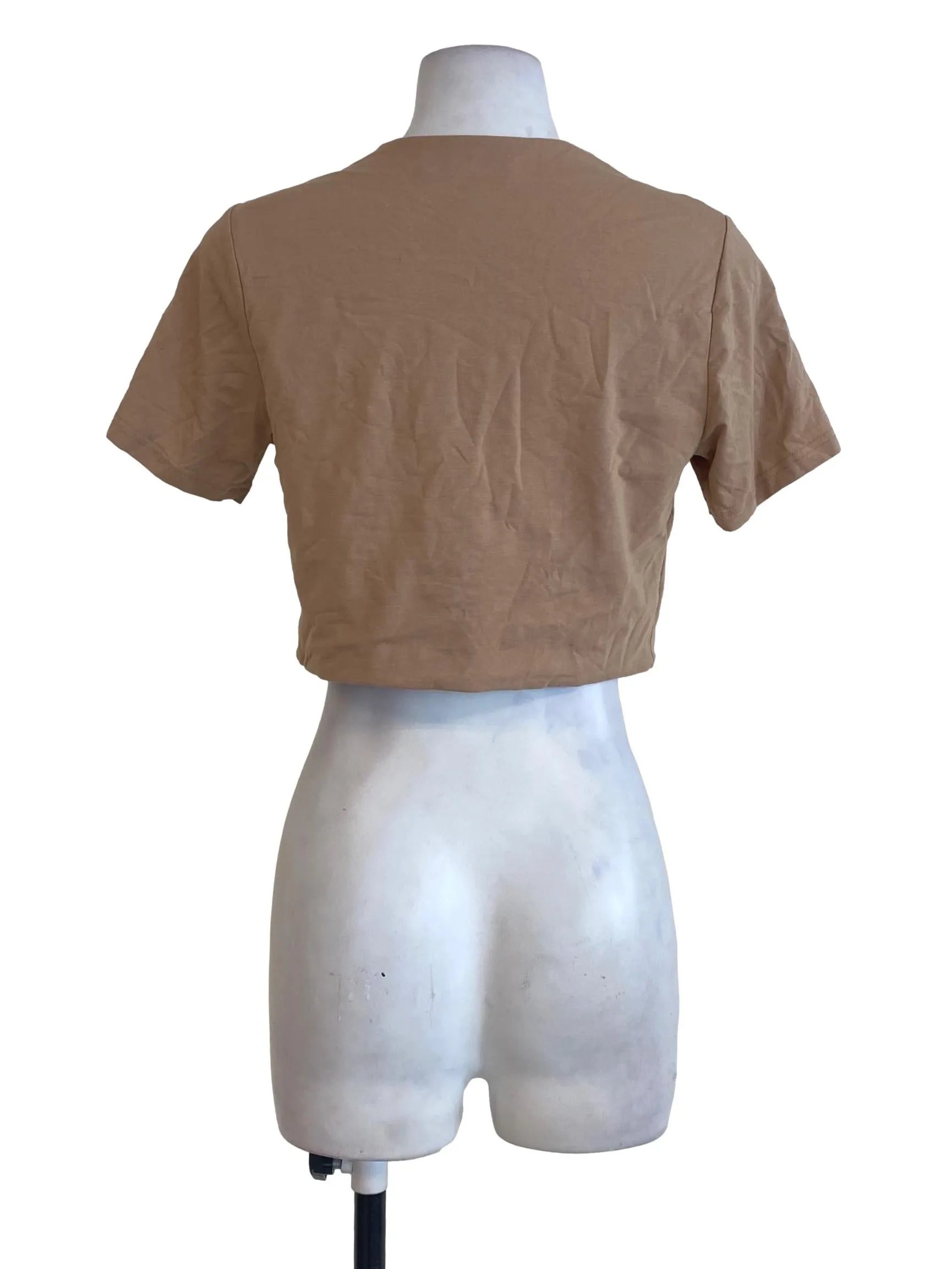 Brown Square Neck Top