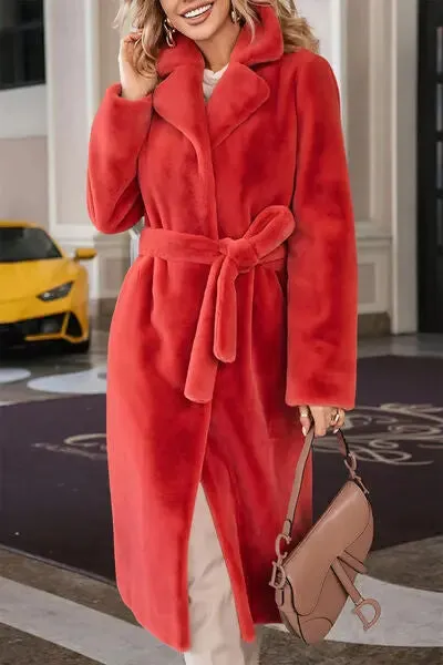 'Brynn' Long Faux Fur Coat