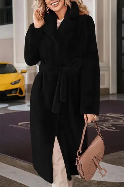 'Brynn' Long Faux Fur Coat