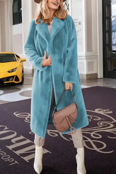 'Brynn' Long Faux Fur Coat