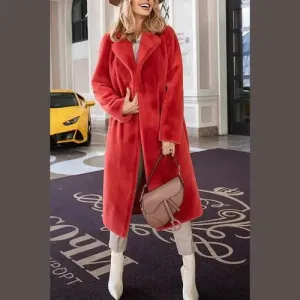 'Brynn' Long Faux Fur Coat