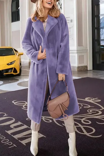 'Brynn' Long Faux Fur Coat