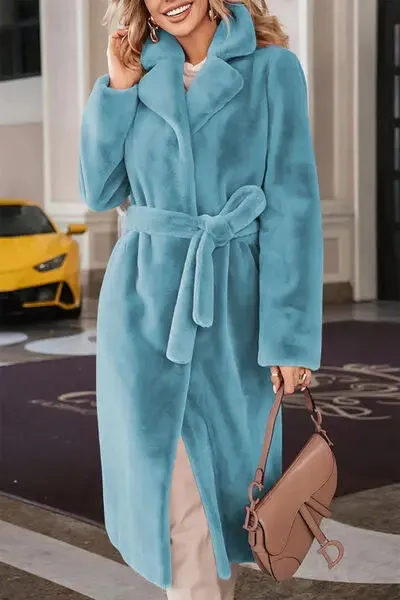'Brynn' Long Faux Fur Coat