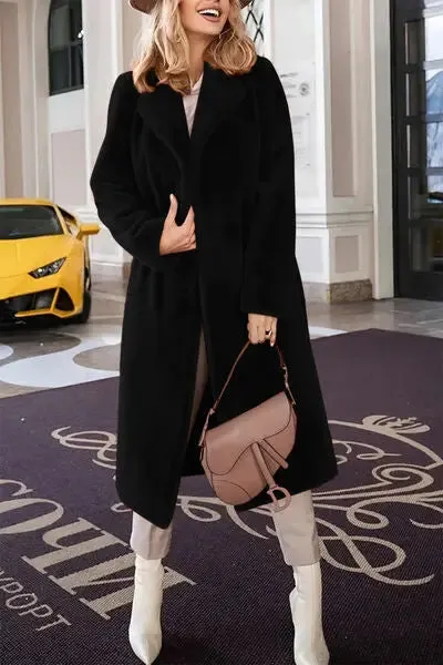 'Brynn' Long Faux Fur Coat