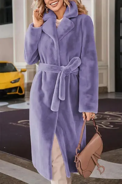 'Brynn' Long Faux Fur Coat