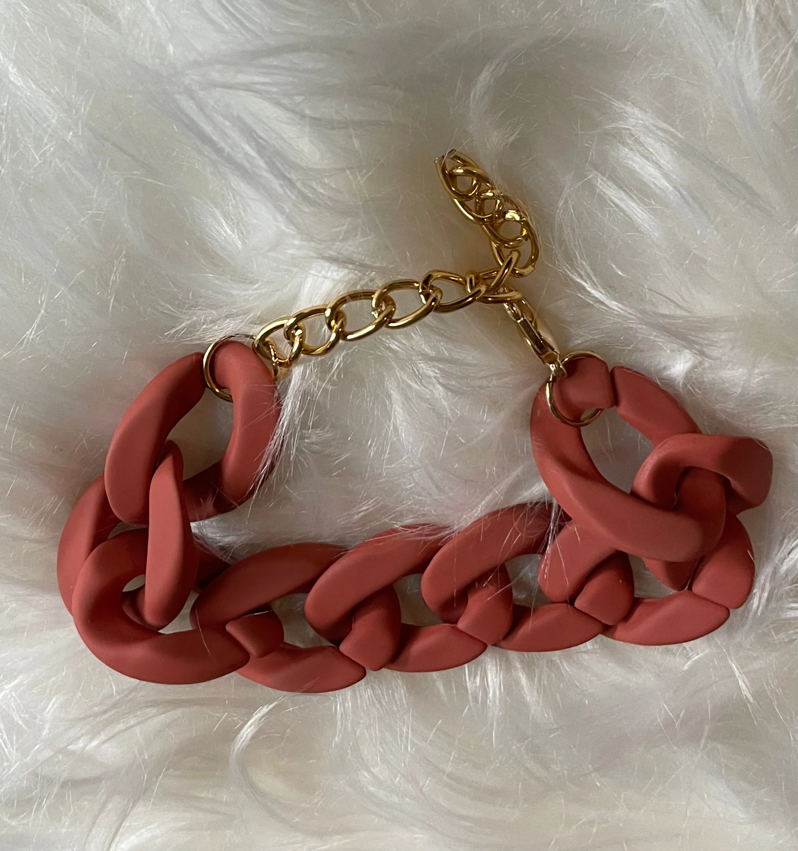 Burnt Orange  Link Bracelet