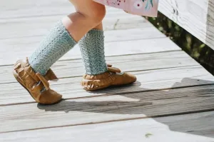 Caramel Flats with a Bow