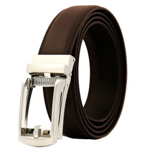 Celino Adjustable Ratchet Slide Buckle 100% Leather Belt for Men Made in Europe