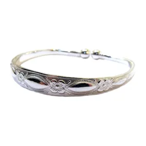 Children's Bracelets:  Silver Plated, Beautifully Embossed Cuff Bangles with Gift Box THIS MONTH'S SPECIAL